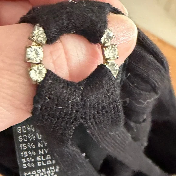 Gorgeous Black Rhinestone Detail Tank - size large - Picture 5 of 6